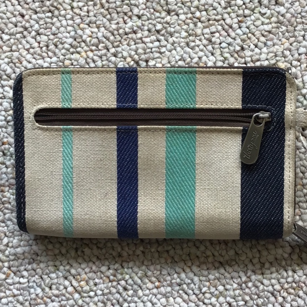 Thirty One Striped Canvas Wallet